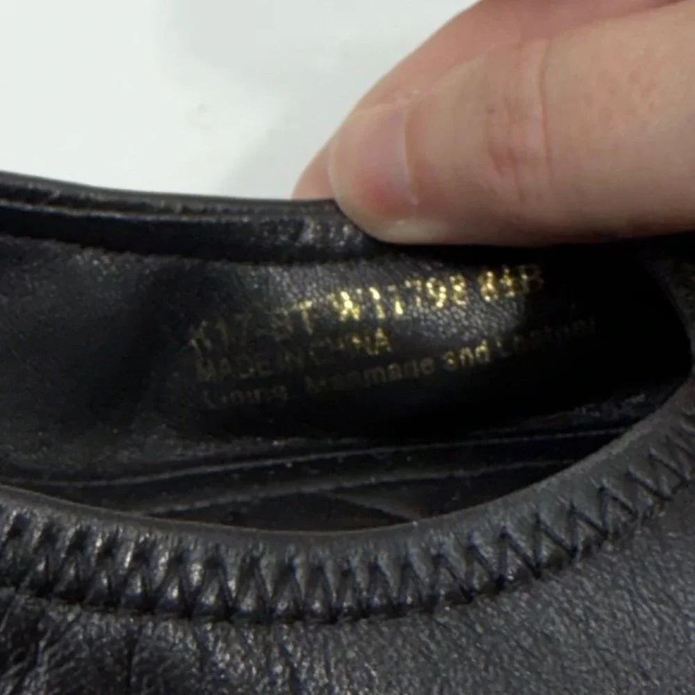 Cole Haan Tali Bow Wedge Pumps Womens 8.5B Black Leather Grand.OS W11798